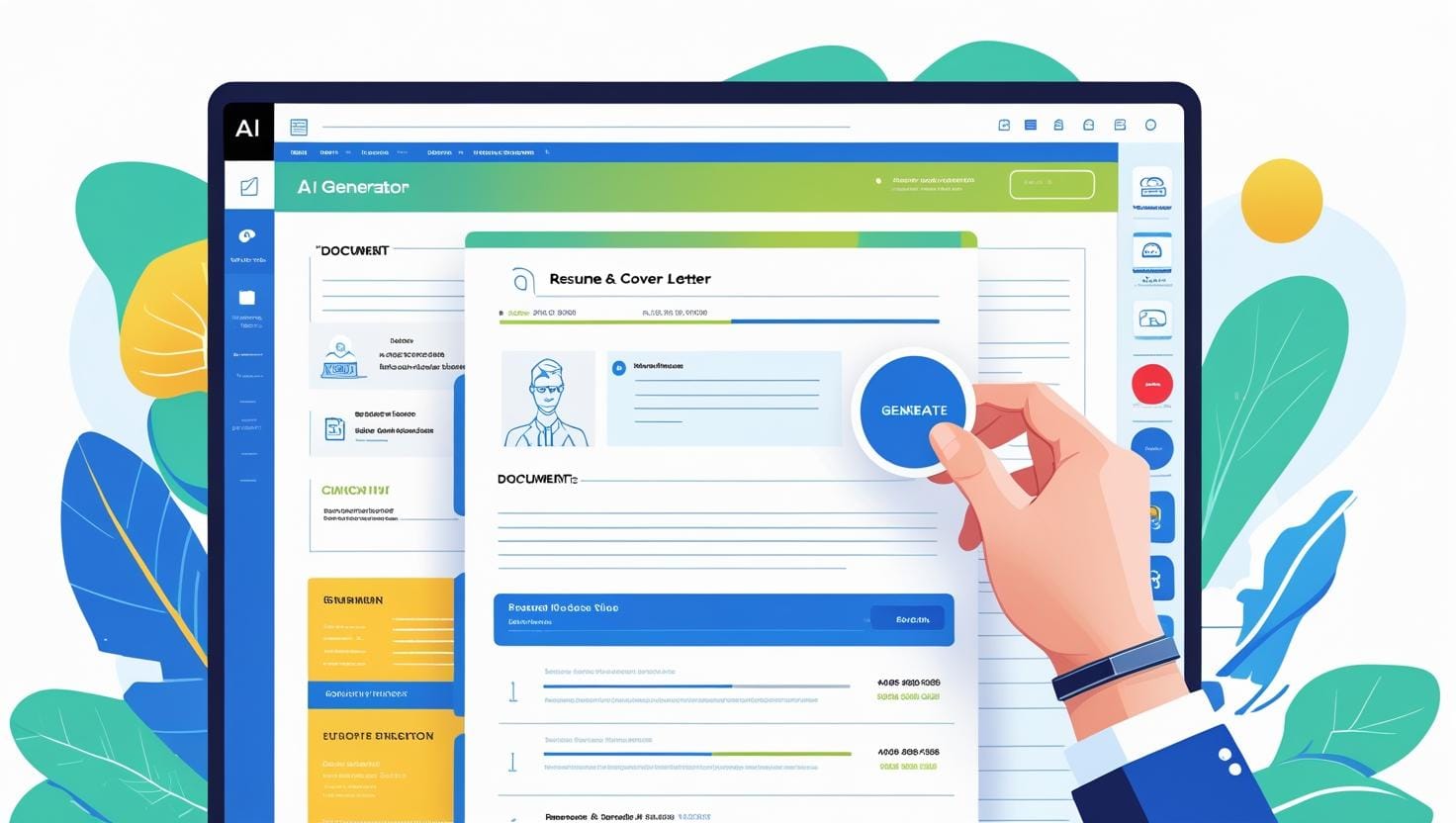 AI resume and cover letter generator preview — easy resume banane ka tool online for professional CV and cover letters